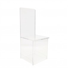FixtureDisplays® 1pk, Clear Ghost Acrylic Chair 10035-3 H- ASSEMBLED